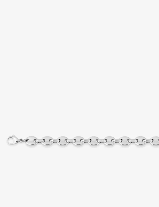 Collier maille grain de café 8 mm acier SO OR