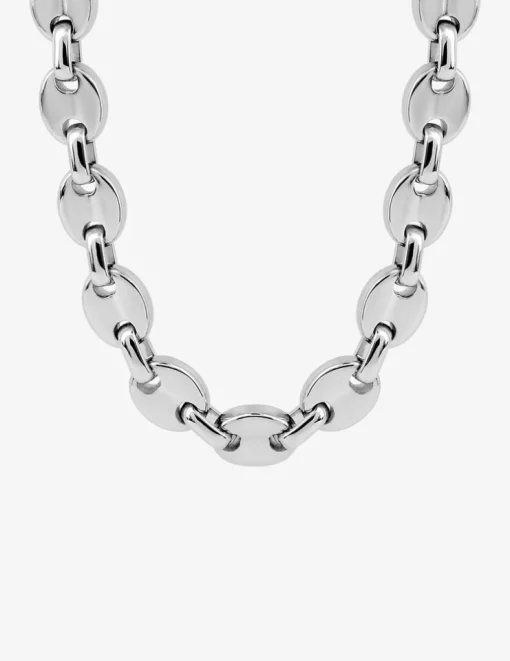 Collier maille grain de café 8 mm acier SO OR