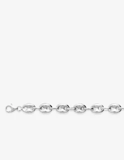 Collier maille grain de café en argent 925‰ rhodié SO OR