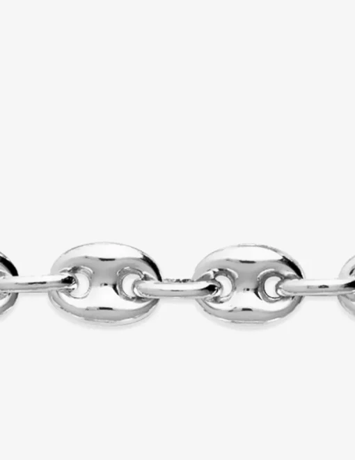 Collier maille grain de café en argent 925‰ rhodié SO OR