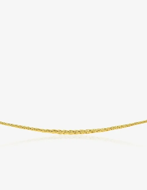 Collier maille palmier or jaune 375 ‰ centre 4 mm SO OR