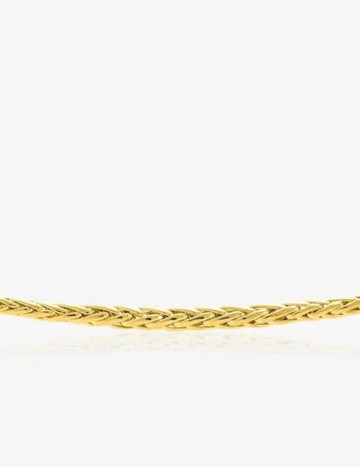 Collier maille palmier or jaune 375 ‰ centre 4 mm SO OR