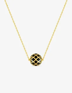 Collier Mélodie Or jaune 375‰ et laque noir de Jais SO OR