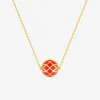 Collier Mélodie Or jaune 375‰ et laque corail SO OR