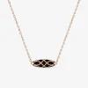 Collier Mélodie Or rose 375‰ et laque noir de Jais SO OR