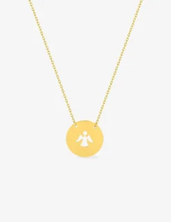 Collier motif ange or jaune 375 ‰ SO OR