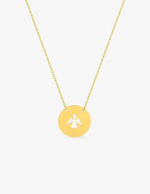 Collier motif ange or jaune 375 ‰ SO OR