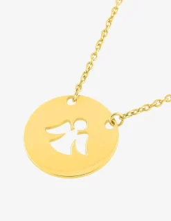 Collier motif ange or jaune 375 ‰ SO OR