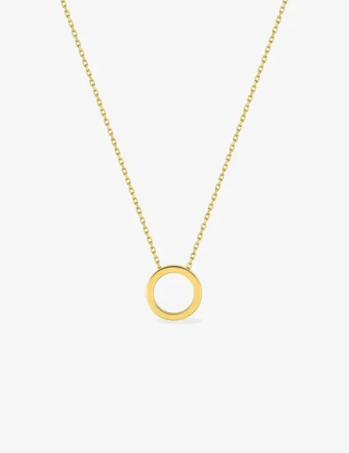 Collier motif anneau or jaune 375 ‰ SO OR
