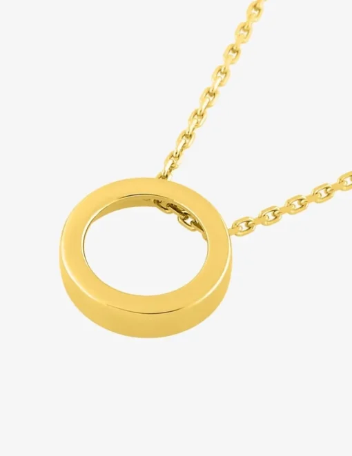 Collier motif anneau or jaune 375 ‰ SO OR