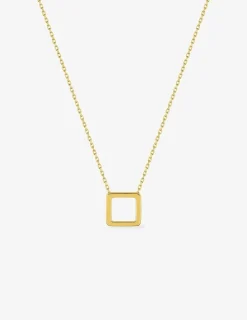 Collier motif carré or jaune 375 ‰ SO OR