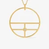Collier motif cercle plaqué or et oxyde de zirconium SO OR