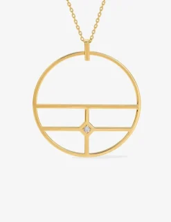 Collier motif cercle plaqué or et oxyde de zirconium SO OR