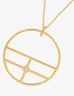 Collier motif cercle plaqué or et oxyde de zirconium SO OR