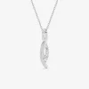 Collier motif courbes en argent 925‰ rhodié et oxydes de zirconium SO OR