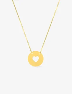 Collier motif cœur ajouré or jaune 375 ‰ SO OR