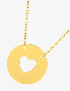 Collier motif cœur ajouré or jaune 375 ‰ SO OR