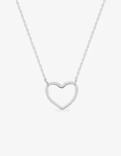 Collier motif cœur en argent 925 ‰ rhodié SO OR