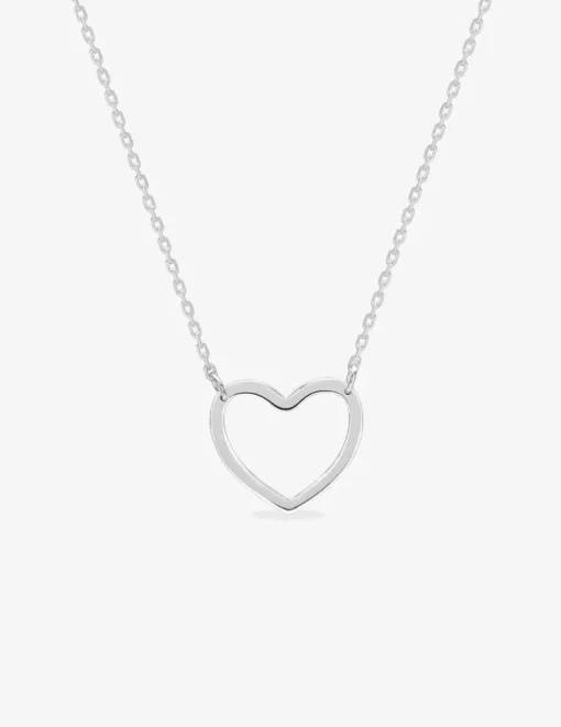 Collier motif cœur en argent 925 ‰ rhodié SO OR