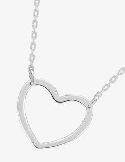 Collier motif cœur en argent 925 ‰ rhodié SO OR