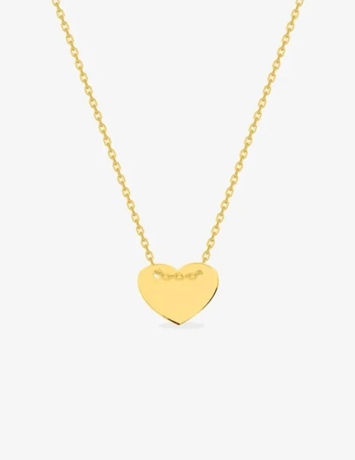 Collier motif cœur en plaqué or SO OR