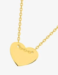 Collier motif cœur en plaqué or SO OR