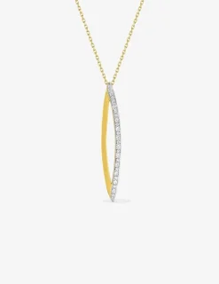 Collier motif en or jaune 375 ‰ et rhodié, avec oxydes de zirconium SO OR