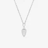Collier motif feuille en argent 925 ‰ rhodié SO OR