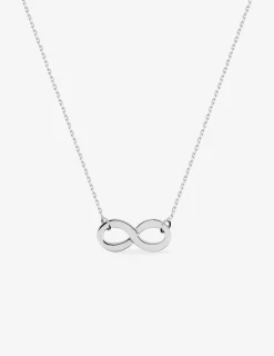 Collier motif infini or blanc 375 ‰ SO OR