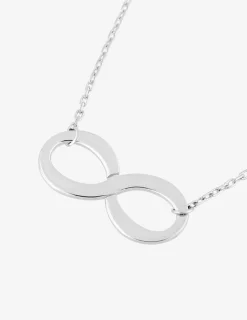 Collier motif infini or blanc 375 ‰ SO OR