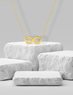 Collier motif infini or jaune 375 ‰ SO OR
