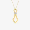 Collier motif pendant plaqué or et oxydes de zirconium SO OR