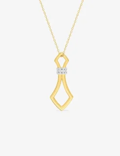 Collier motif pendant plaqué or et oxydes de zirconium SO OR
