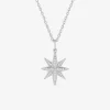 Collier motif étoile en argent 925 ‰ rhodié et oxydes de zirconium SO OR