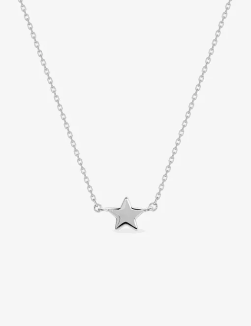Collier motif étoile en argent 925 ‰ rhodié SO OR