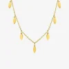 Collier motifs fantaisie en acier doré SO OR