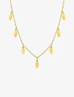 Collier motifs fantaisie en acier doré SO OR