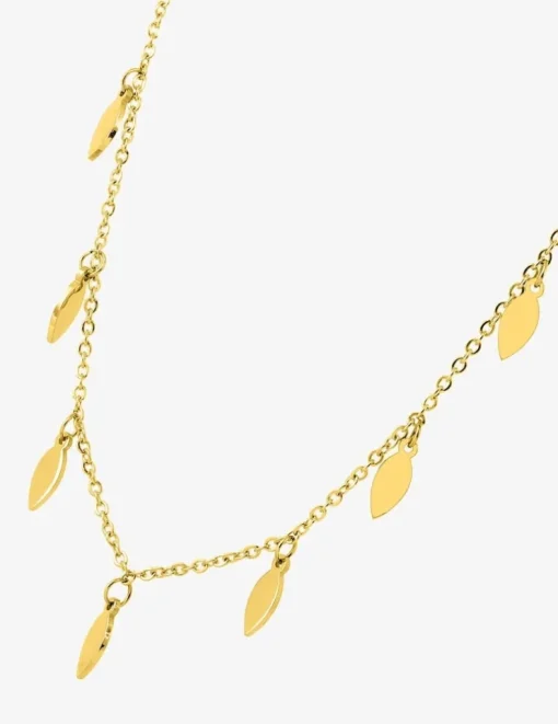 Collier motifs fantaisie en acier doré SO OR