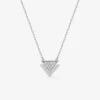 Collier motifs triangulaires en argent 925 ‰ rhodié et oxydes de zirconium SO OR