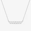 Collier motifs triangulaires argent 925‰ rhodié et oxydes de zirconium SO OR