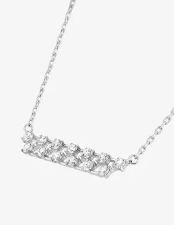 Collier motifs triangulaires argent 925‰ rhodié et oxydes de zirconium SO OR