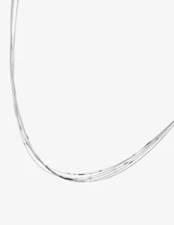 Collier multi chaînes maille serpentine argent 925‰ rhodié SO OR
