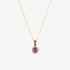 Collier or 375 ‰ jaune avec améthystes SO OR