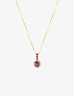 Collier or 375 ‰ jaune avec améthystes SO OR