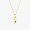 Collier or 750 ‰ jaune avec motif infini et rubis SO OR