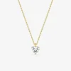 Collier or 750 ‰ jaune avec oxyde de zirconium en cœur SO OR