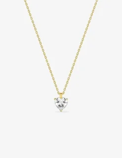 Collier or 750 ‰ jaune avec oxyde de zirconium en cœur SO OR