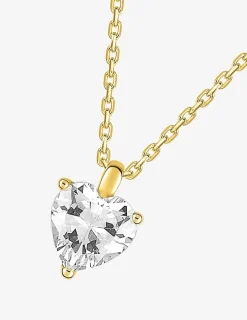 Collier or 750 ‰ jaune avec oxyde de zirconium en cœur SO OR