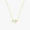 Collier or 750 ‰ jaune, pendentif zodiaque sagittaire avec oxydes de zirconium SO OR