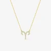 Collier or 375 ‰ jaune, pendentif zodiaque bélier avec oxydes de zirconium SO OR